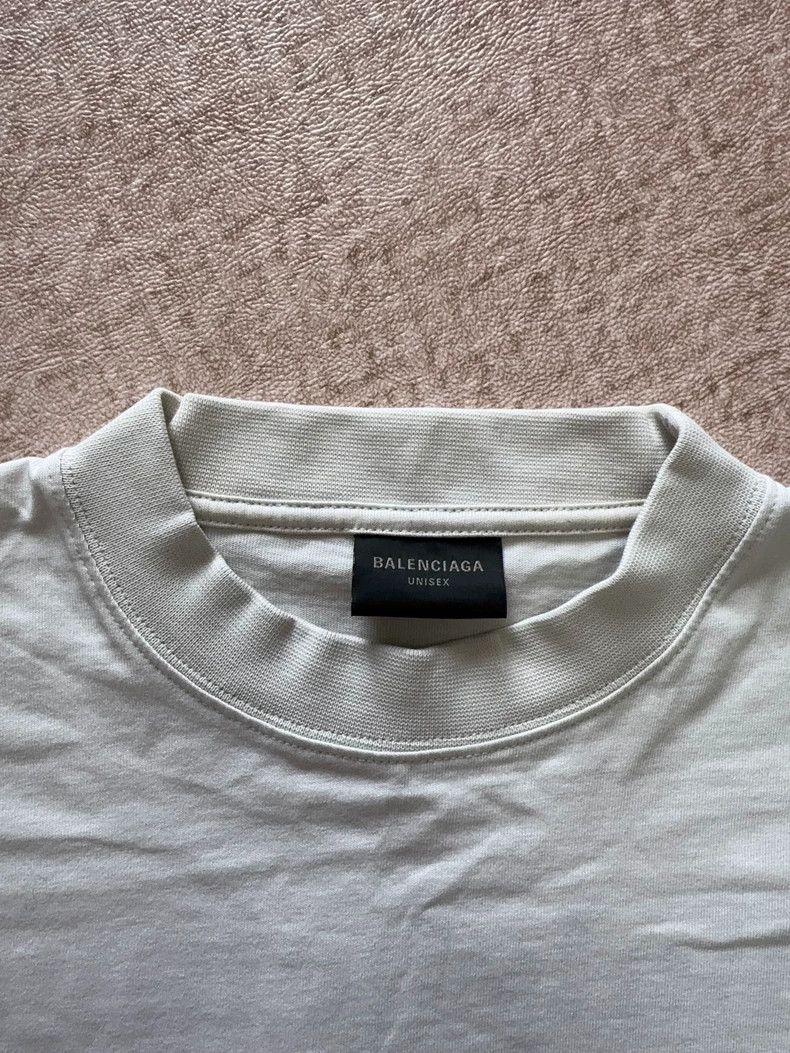 Balenciaga Balenciaga Logo Tape Wave Short Sleeve T-Shirt - dmc Size US XXL / EU 58 / 5 - 3 Thumbnail