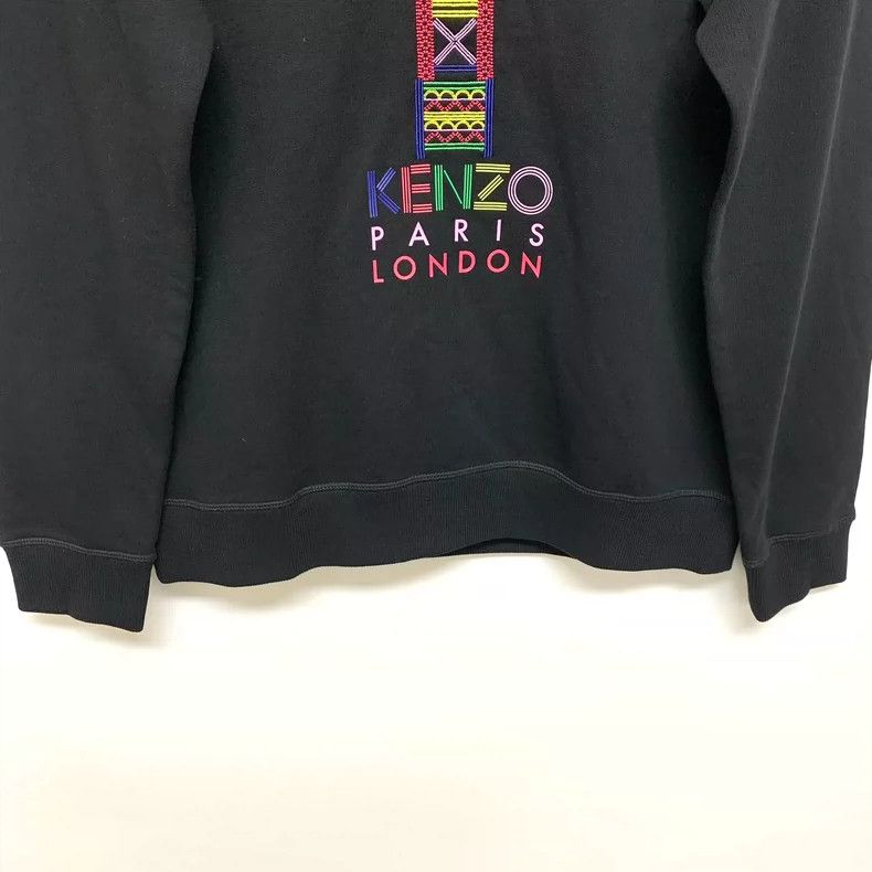 Kenzo KENZO Black Embroidered Crewneck Sweatshirt - dmc Size US S / EU 44-46 / 1 - 6 Thumbnail