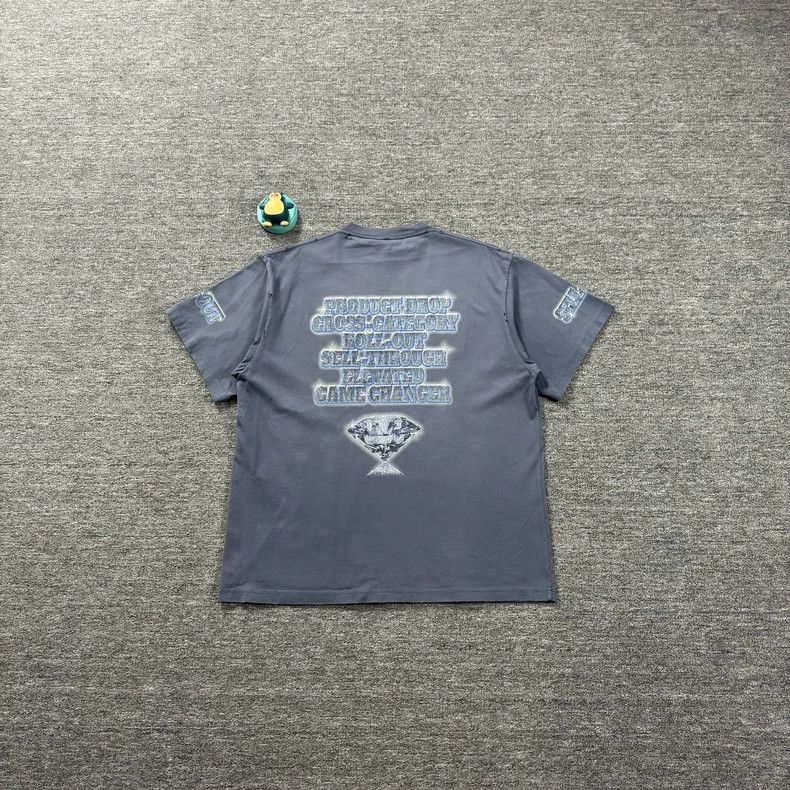 Balenciaga Balenciaga Blue Distressed Short Sleeve - dmc Size US XL / EU 56 / 4 - 8 Thumbnail