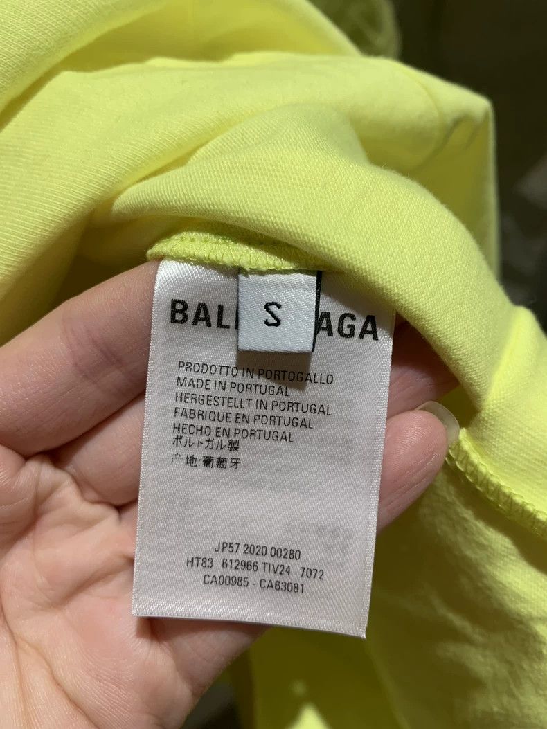 Balenciaga Balenciaga Lemon Yellow Crew Neck T-shirt S - dmc Size US S / EU 44-46 / 1 - 4 Thumbnail