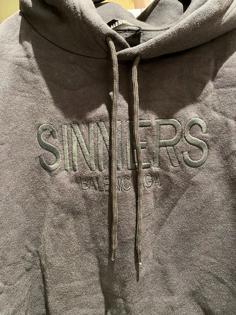 Balenciaga Balenciaga Black Sinners Hoodie - dmc Size US M / EU 48-50 / 2 - 2 Thumbnail