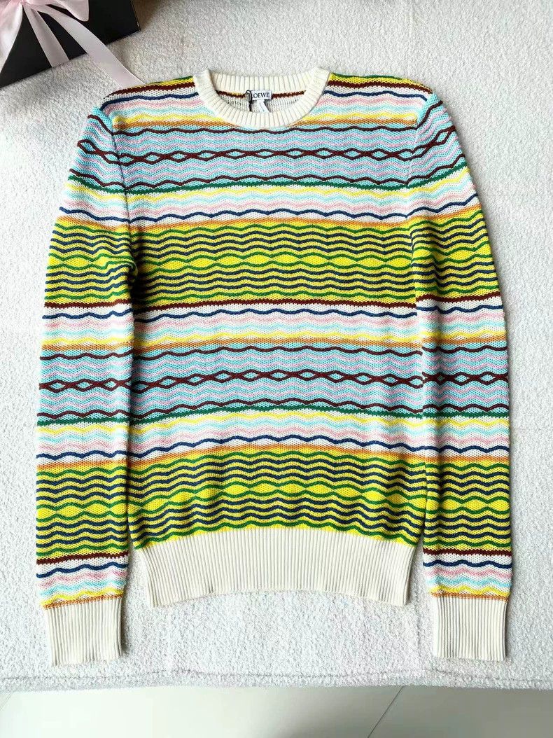 Loewe LOEWE Cotton Striped Knit Sweater - dmc Size US S / EU 44-46 / 1 - 2 Thumbnail