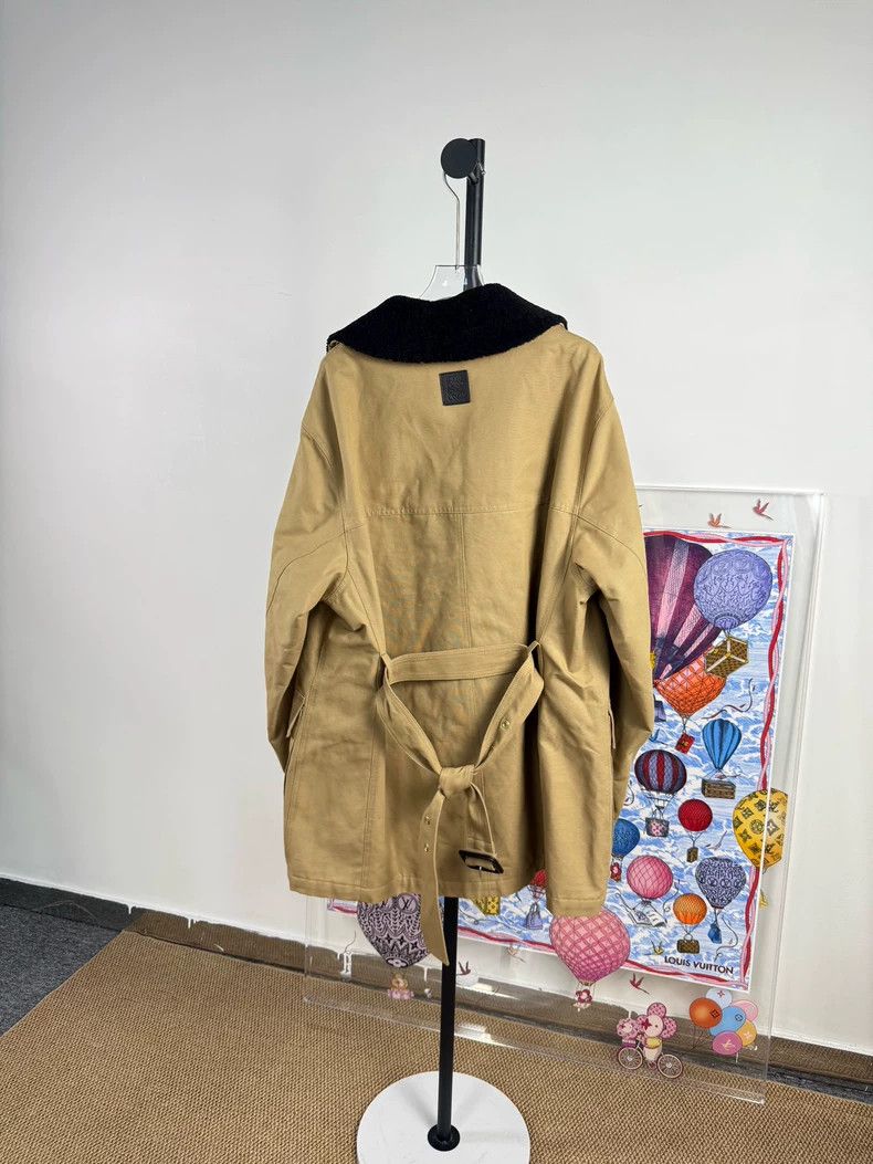Loewe LOEWE Beige Fur Collar Trench Coat - dmc Size US S / EU 44-46 / 1 - 2 Thumbnail