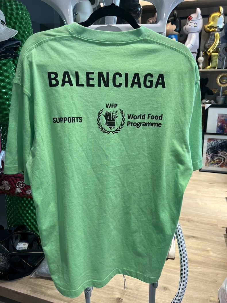 Balenciaga Balenciaga Green Charity Short Sleeve Tee - dmc Size US S / EU 44-46 / 1 - 6 Thumbnail