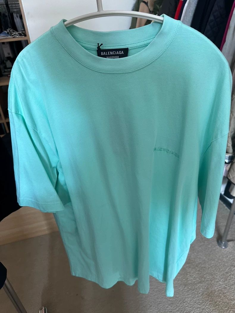 Balenciaga Balenciaga Mint Green Short Sleeve T-shirt - dmc Size US XS / EU 42 / 0 - 2 Thumbnail
