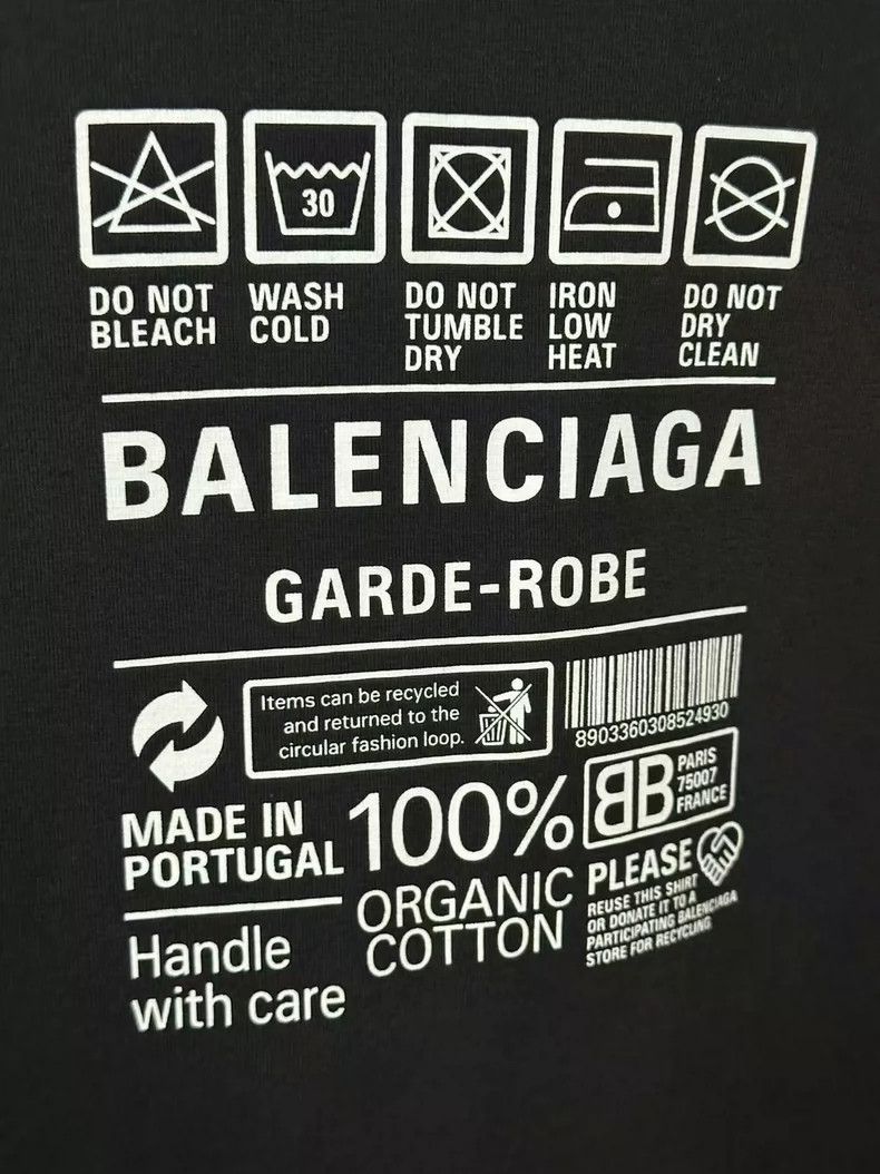 Balenciaga Balenciaga Black Back Logo T-shirt - dmc Size US M / EU 48-50 / 2 - 3 Thumbnail
