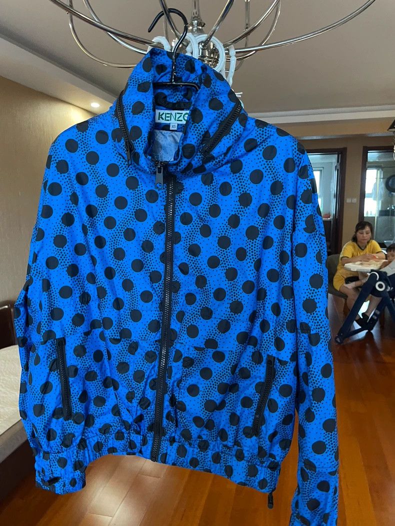 Kenzo KENZO Blue Polka Dot Hooded Jacket - dmc Size US S / EU 44-46 / 1 - 2 Thumbnail