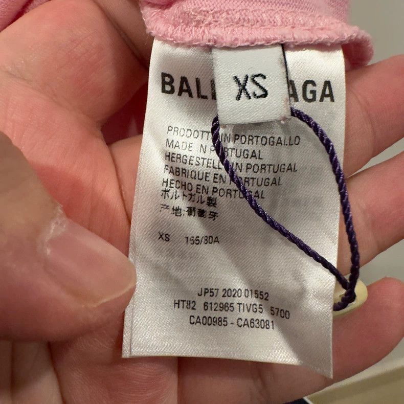 Balenciaga Balenciaga Pink Logo Short Sleeve Tee - dmc Size US XS / EU 42 / 0 - 5 Thumbnail