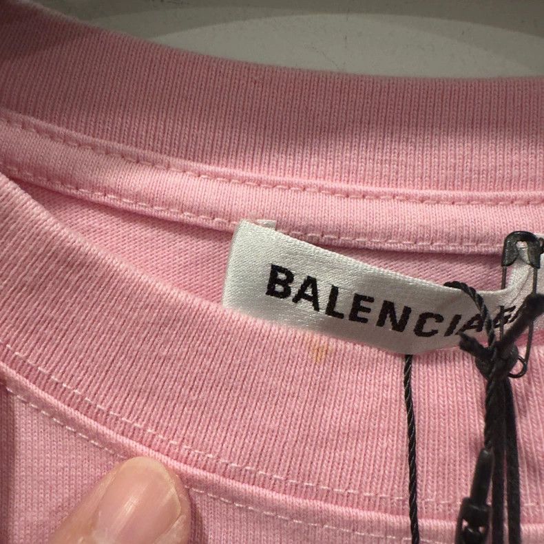 Balenciaga Balenciaga Pink Logo Short Sleeve Tee - dmc Size US XS / EU 42 / 0 - 4 Thumbnail