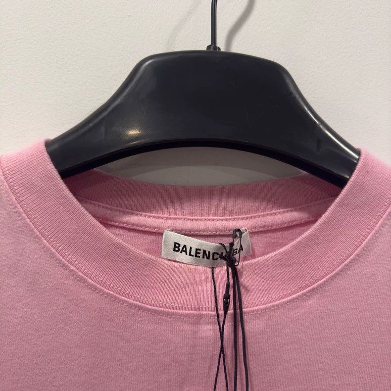Balenciaga Balenciaga Pink Logo Short Sleeve Tee - dmc Size US XS / EU 42 / 0 - 3 Thumbnail