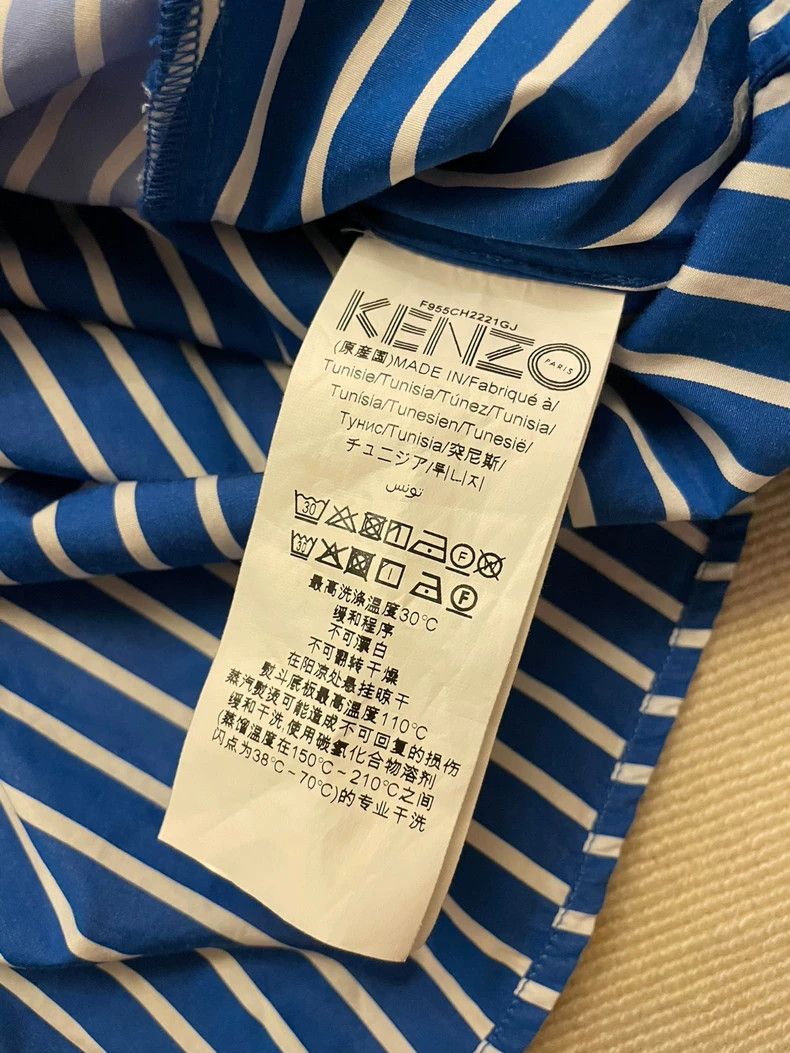 Kenzo Kenzo Striped Paneled Slim Shirt - dmc Size US M / EU 48-50 / 2 - 6 Thumbnail