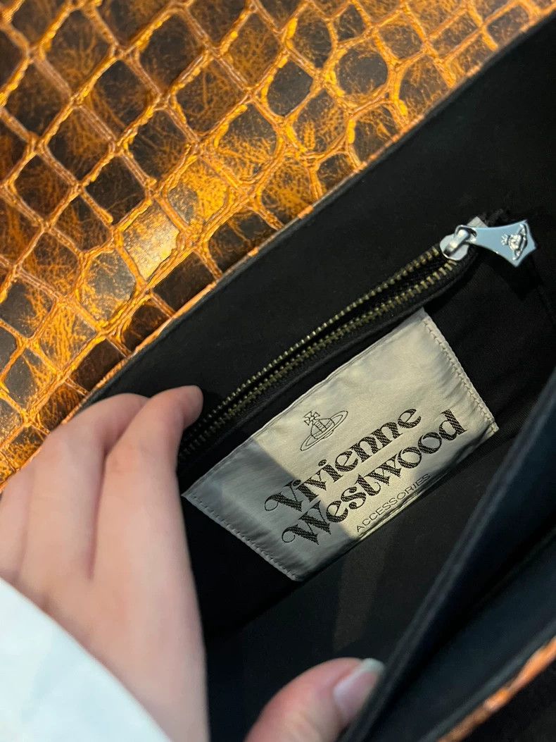 Vivienne Westwood Vivienne Westwood Crocodile Pattern Brown Bag - dmc Size ONE SIZE - 3 Thumbnail