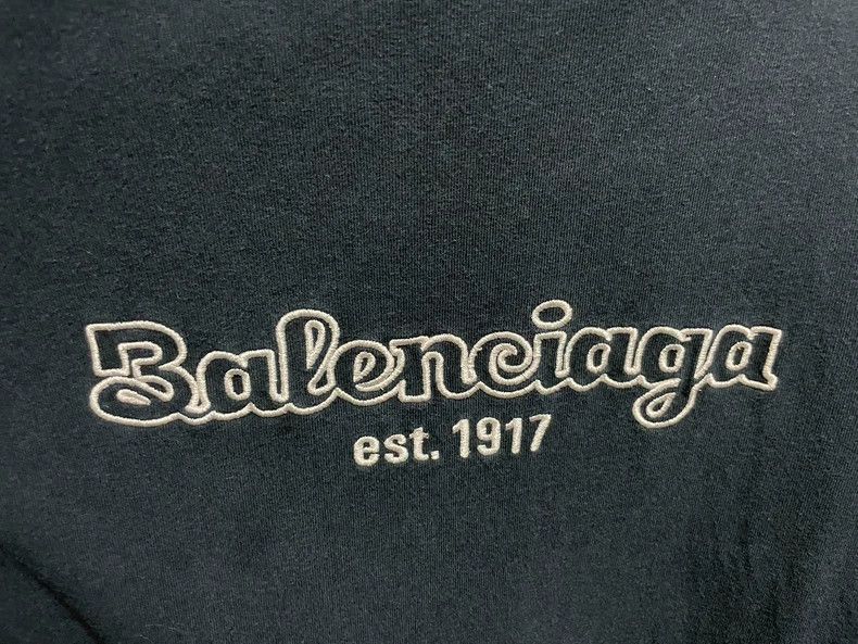 Balenciaga Balenciaga Embroidered Logo Short Sleeve Tee - dmc Size US XXS / EU 40 - 3 Thumbnail