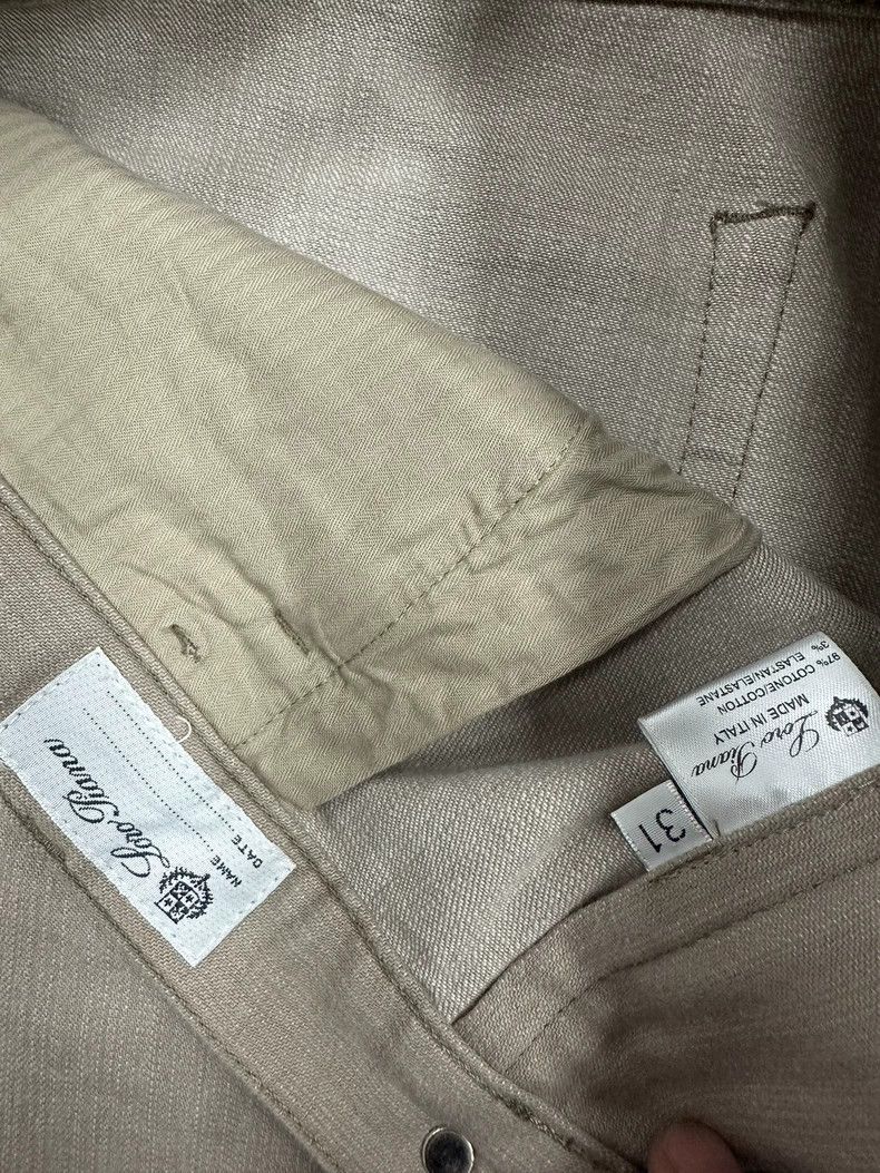 Loro Piana Loro Piana Khaki Denim Jeans Size 31 - dmc Size US 31 - 3 Thumbnail