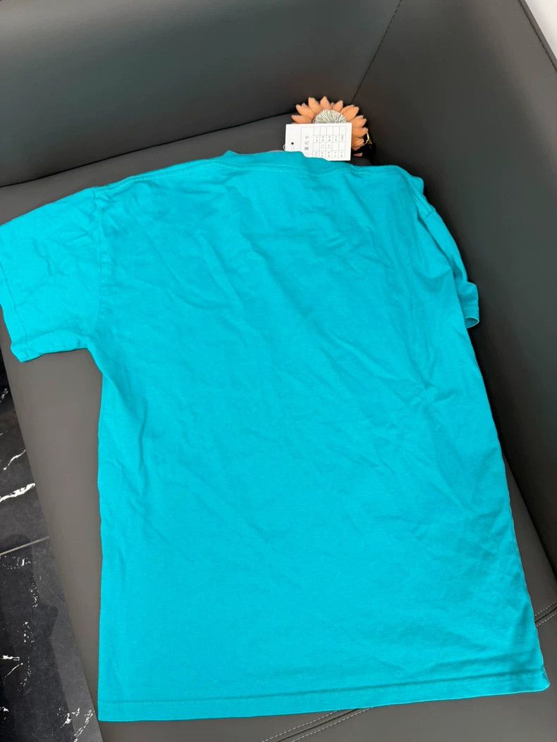 Balenciaga Balenciaga Blue Double B Embroidered Tee - dmc Size US XS / EU 42 / 0 - 5 Thumbnail