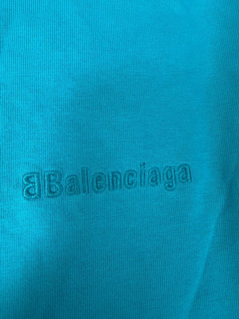 Balenciaga Balenciaga Blue Double B Embroidered Tee - dmc Size US XS / EU 42 / 0 - 2 Thumbnail