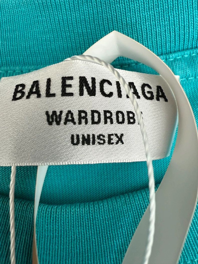 Balenciaga Balenciaga Blue Double B Embroidered Tee - dmc Size US XS / EU 42 / 0 - 4 Thumbnail