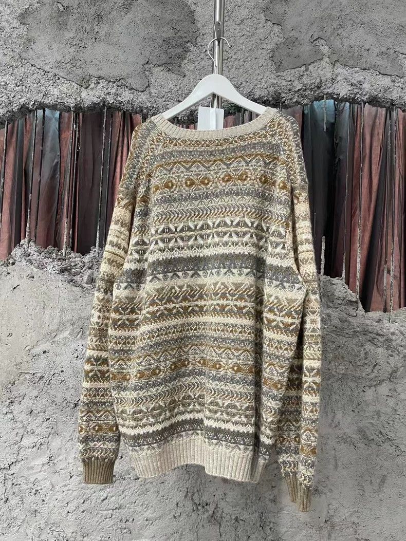 Loro Piana Loro Piana Patterned V-Neck Sweater - dmc Size US XL / EU 56 / 4 - 2 Thumbnail