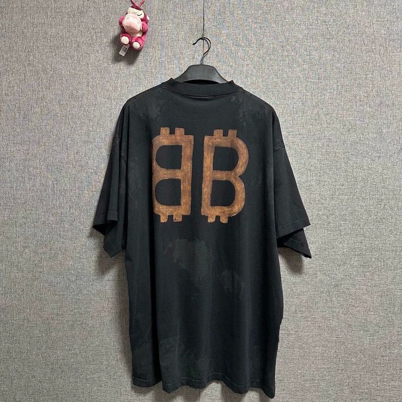 Balenciaga Balenciaga Bitcoin Clay Dye T-shirt - dmc Size US L / EU 52-54 / 3 - 2 Thumbnail