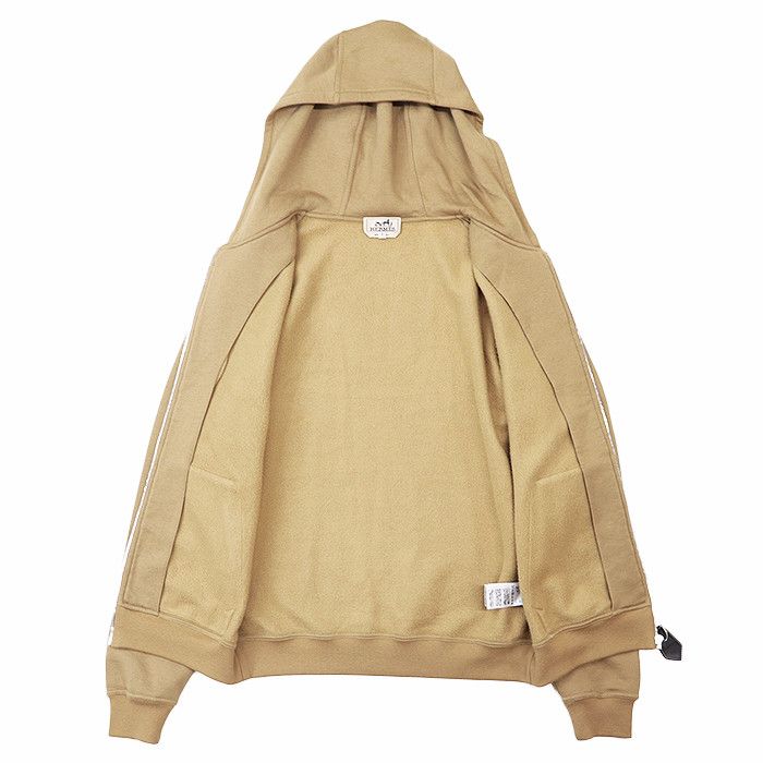 Hermes Hermes Hermes Cashmere Blend Leather Trim Hoodie Cotton Sweatshirts & Hoodies DUTY FREE for USA Size ONE SIZE - 6 Thumbnail