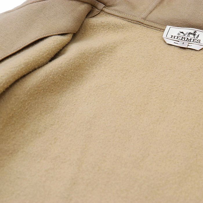 Hermes Hermes Hermes Cashmere Blend Leather Trim Hoodie Cotton Sweatshirts & Hoodies DUTY FREE for USA Size ONE SIZE - 7 Thumbnail