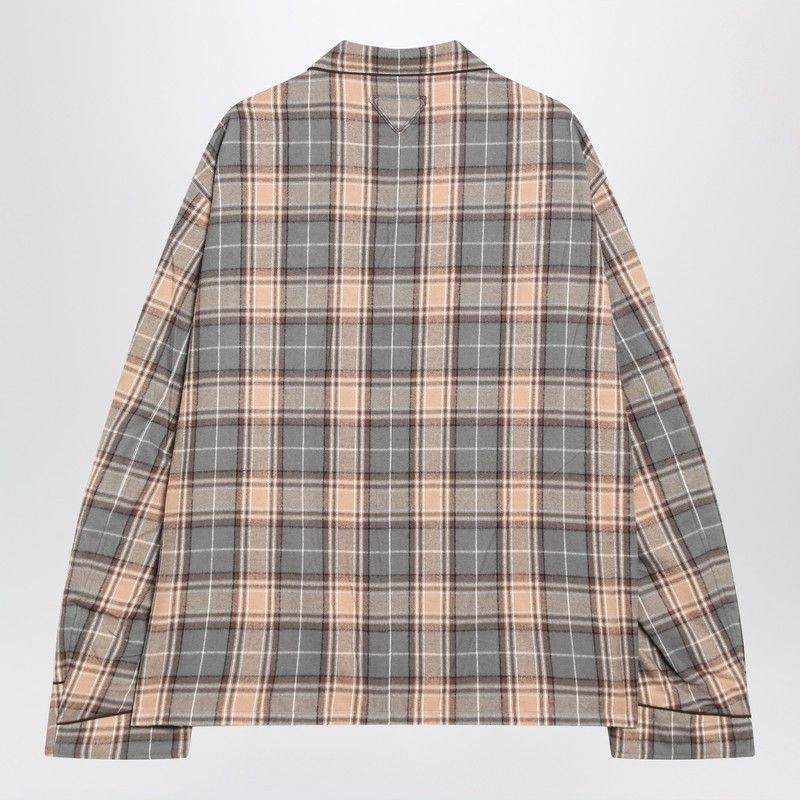 Prada Prada Steel/Cameo Checked Cotton Shirt Size US L / EU 52-54 / 3 - 2 Thumbnail