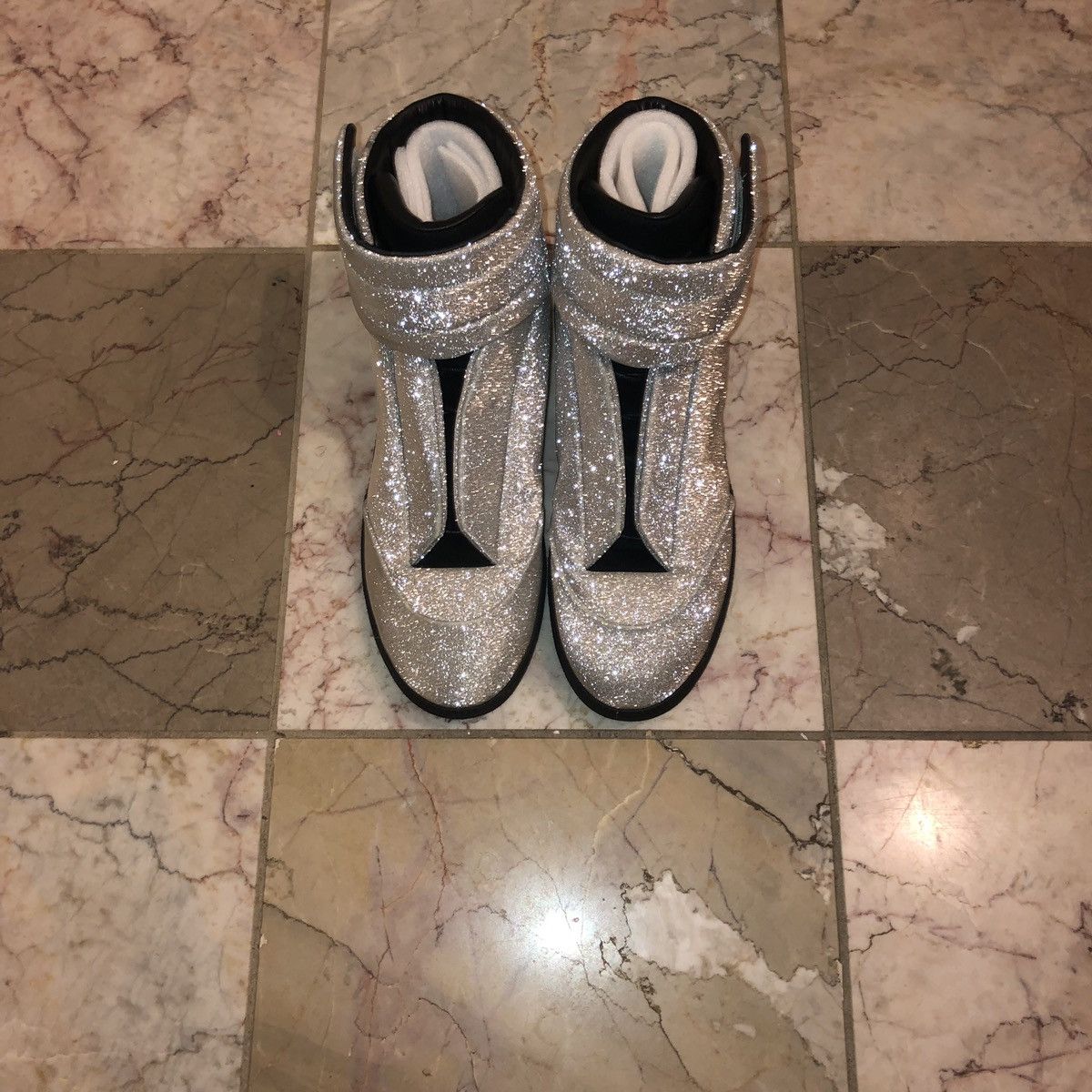 Maison Margiela Maison Margiela Silver Glitter High-Top