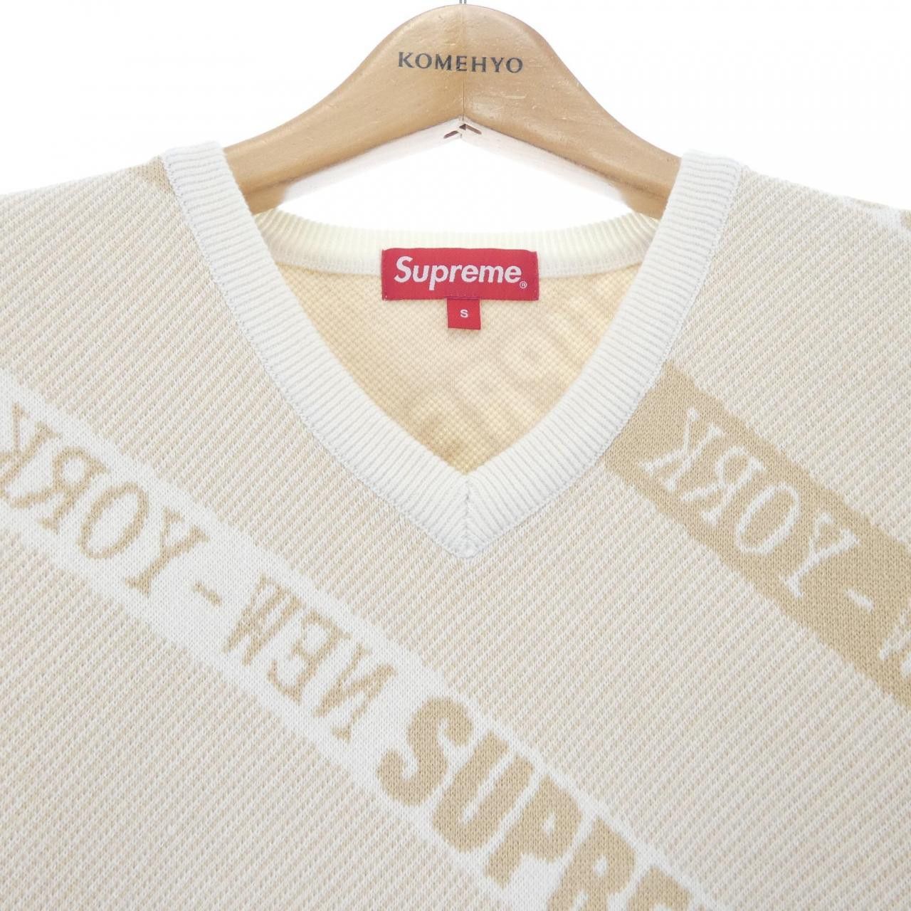 Supreme Supreme Supreme STRIPE SWEATER VEST Vest Cotton Tops DUTY FREE for USA Size ONE SIZE - 5 Thumbnail