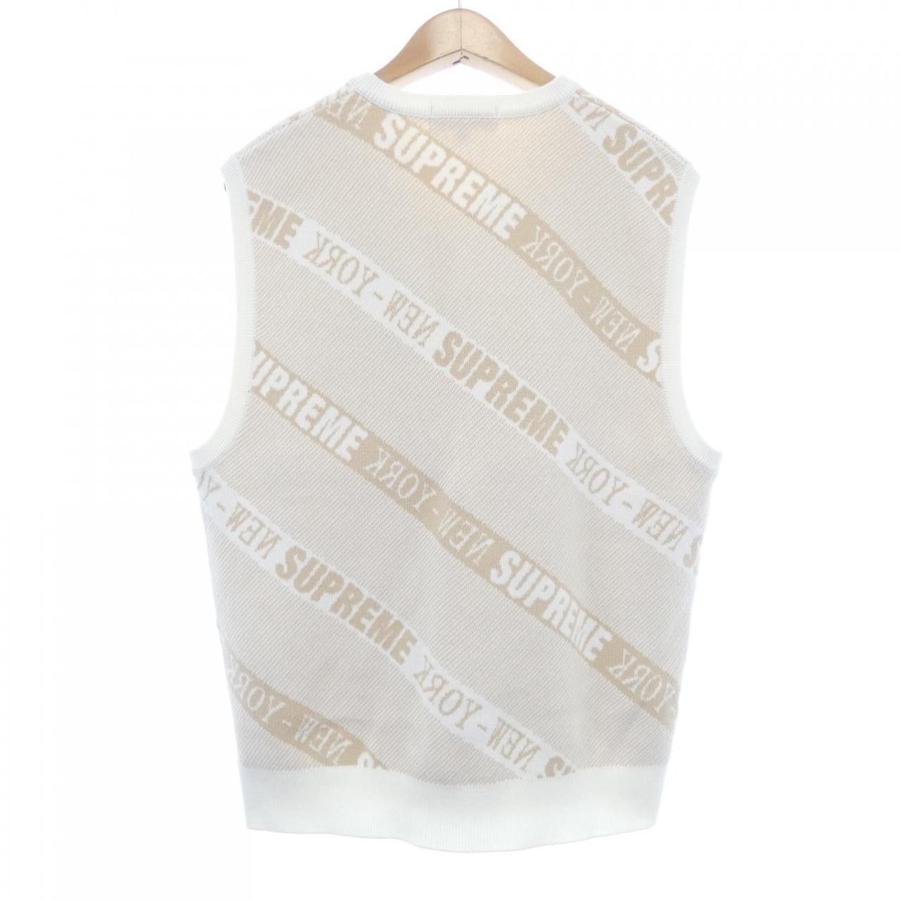 Supreme Supreme Supreme STRIPE SWEATER VEST Vest Cotton Tops DUTY FREE for USA Size ONE SIZE - 2 Thumbnail