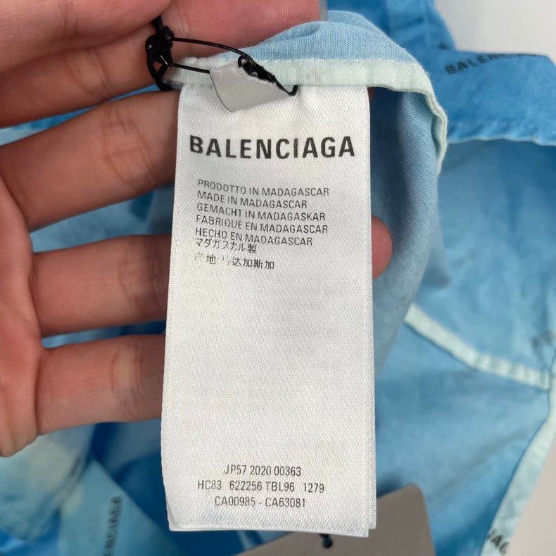 Balenciaga Balenciaga Blue Printed Shirt - dmc Size US M / EU 48-50 / 2 - 4 Thumbnail
