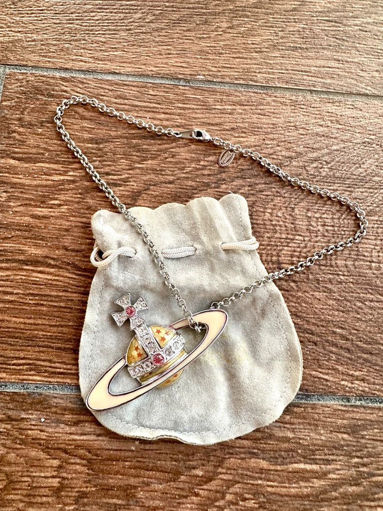 Vivienne Westwood Vivienne Westwood Gold Saturn Necklace - dmc Size ONE SIZE - 7 Thumbnail