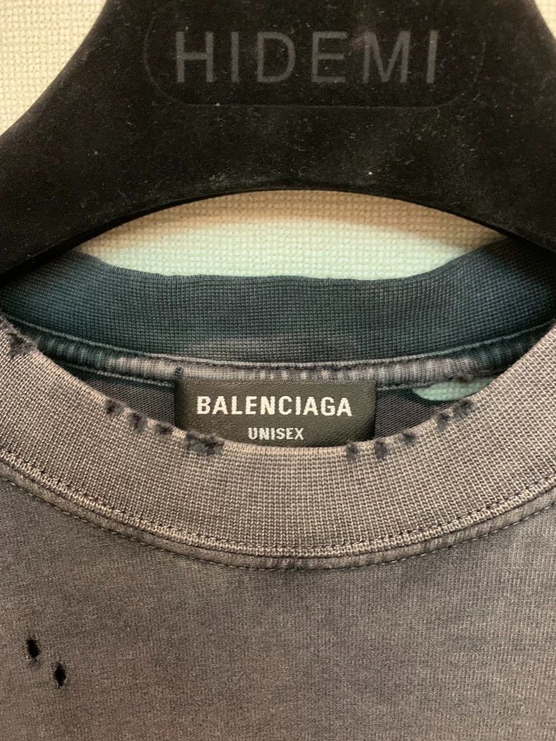 Balenciaga Balenciaga Distressed Double B Logo Tee - dmc Size US M / EU 48-50 / 2 - 3 Thumbnail
