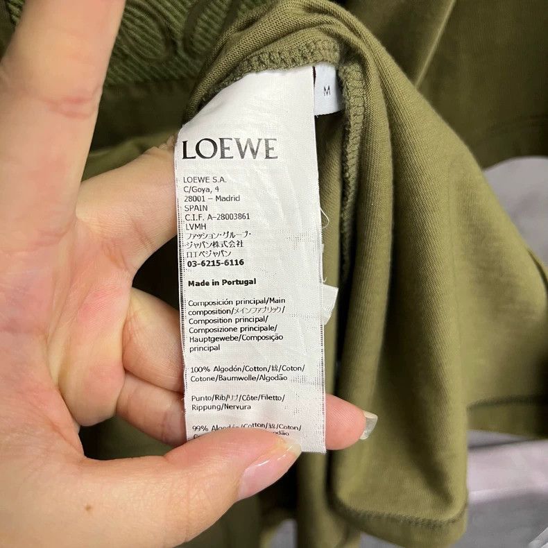 Loewe LOEWE Olive Green Logo Print T-Shirt - dmc Size US M / EU 48-50 / 2 - 3 Thumbnail