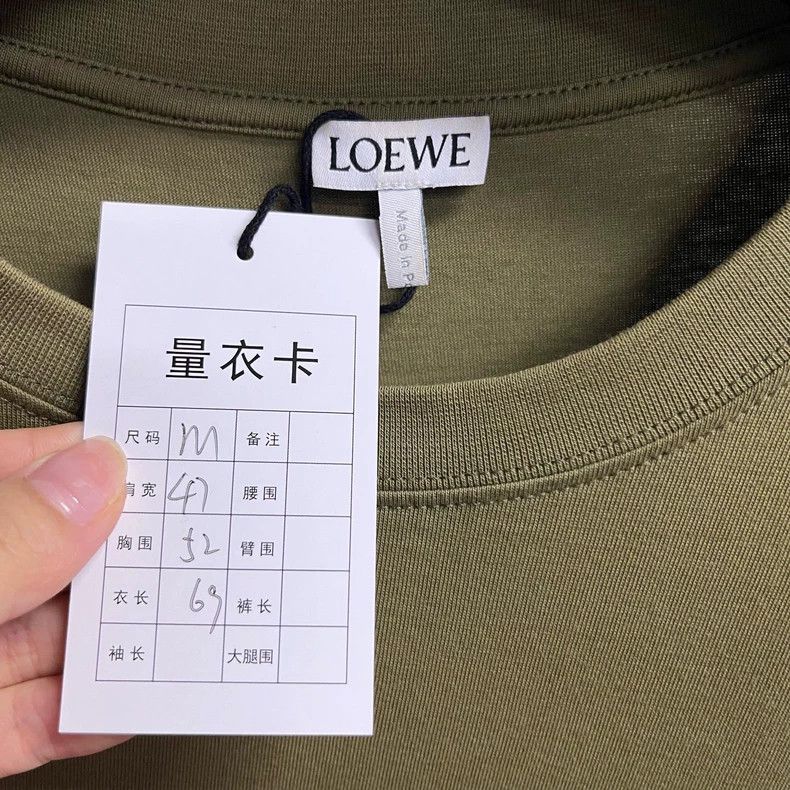 Loewe LOEWE Olive Green Logo Print T-Shirt - dmc Size US M / EU 48-50 / 2 - 5 Thumbnail