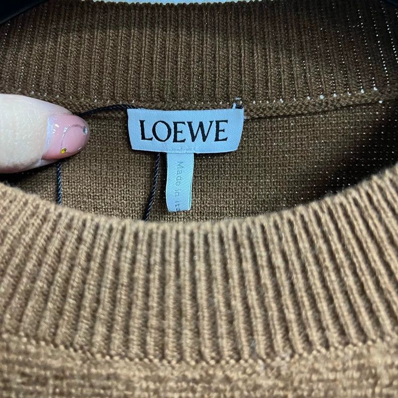 Loewe Loewe Brown Logo Print Crewneck Sweater - dmc Size US S / EU 44-46 / 1 - 4 Thumbnail