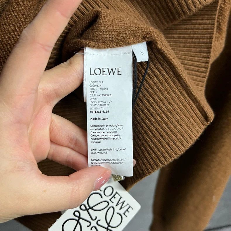 Loewe Loewe Brown Logo Print Crewneck Sweater - dmc Size US S / EU 44-46 / 1 - 6 Thumbnail