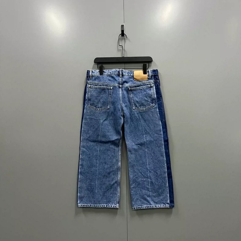 Balenciaga Balenciaga Colorblock Wide-Leg Jeans - dmc Size US 31 - 2 Thumbnail