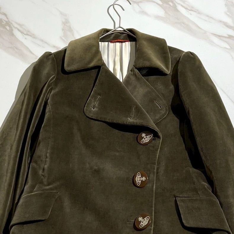 Vivienne Westwood Vivienne Westwood Green Velvet Coat - dmc Size US L / EU 52-54 / 3 - 5 Thumbnail