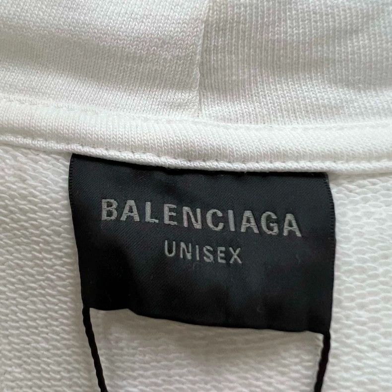 Balenciaga Balenciaga White Washed Logo Hoodie - dmc Size US S / EU 44-46 / 1 - 3 Thumbnail