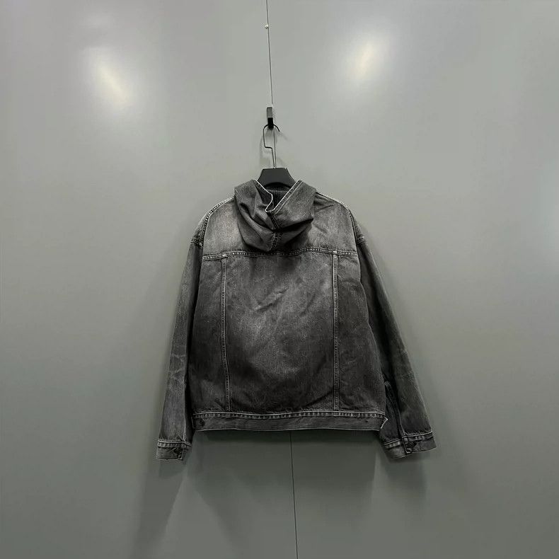 Balenciaga Balenciaga Washed Denim Hoodie - dmc Size US XXS / EU 40 - 2 Thumbnail
