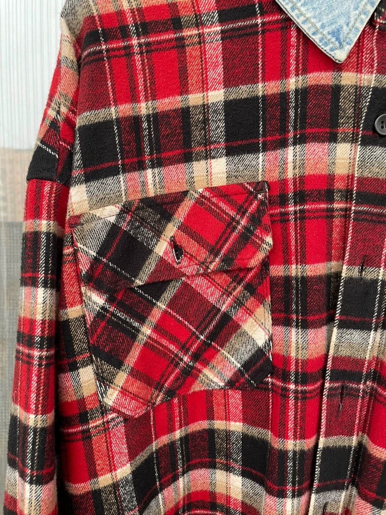 Fear of God FOG Season 5 Red Plaid Denim Collar Shirt - dmc Size US M / EU 48-50 / 2 - 6 Thumbnail