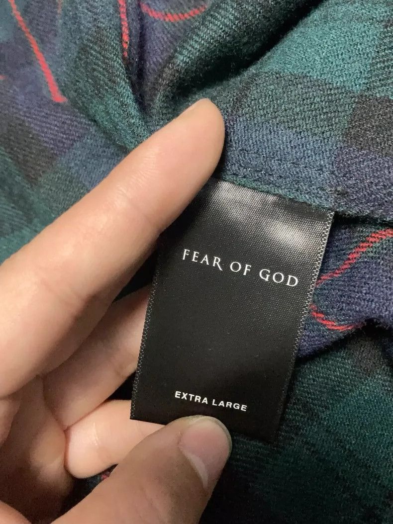 Fear of God Fear of God Green Plaid Denim Collar XL - dmc Size US XL / EU 56 / 4 - 3 Thumbnail