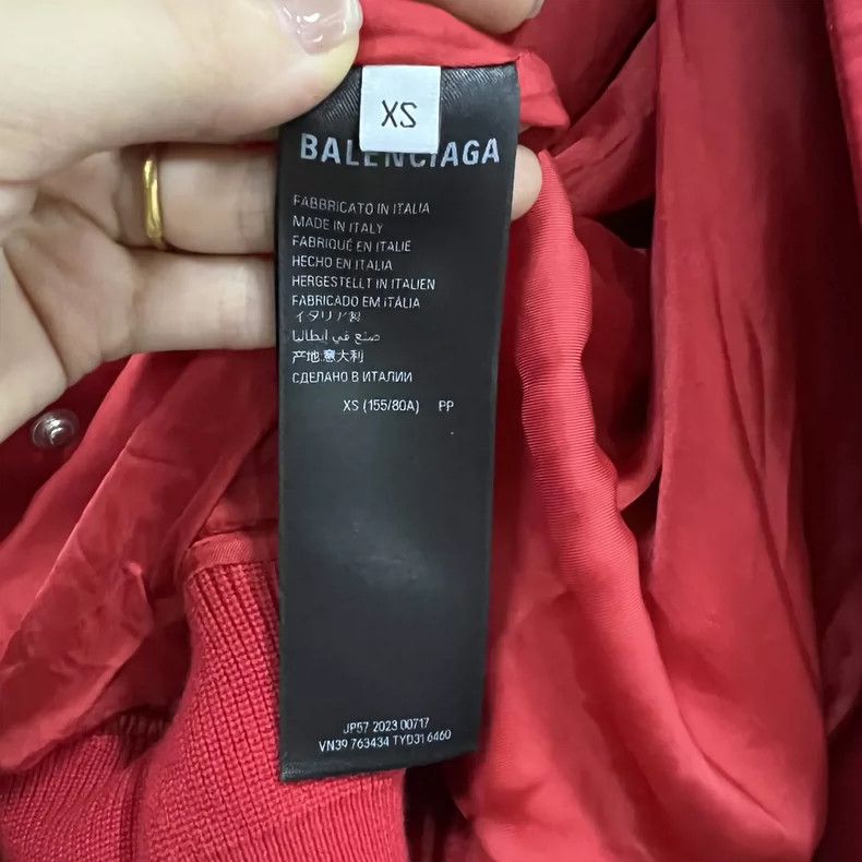 Balenciaga Balenciaga Red Embroidered Logo Jacket - dmc Size US XS / EU 42 / 0 - 4 Thumbnail