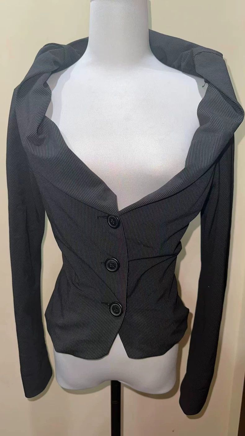 Vivienne Westwood Vivienne Westwood Striped Peplum Collar Blazer - dmc Size US XS / EU 42 / 0 - 3 Thumbnail