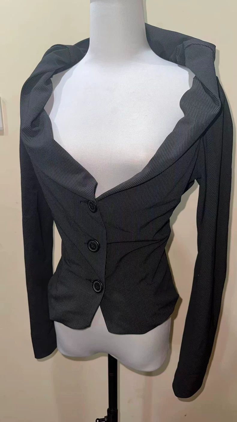 Vivienne Westwood Vivienne Westwood Striped Peplum Collar Blazer - dmc Size US XS / EU 42 / 0 - 2 Thumbnail