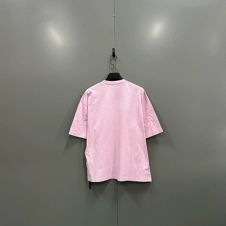 Balenciaga Balenciaga Pink Logo Round Neck Tee - dmc Size US S / EU 44-46 / 1 - 2 Thumbnail
