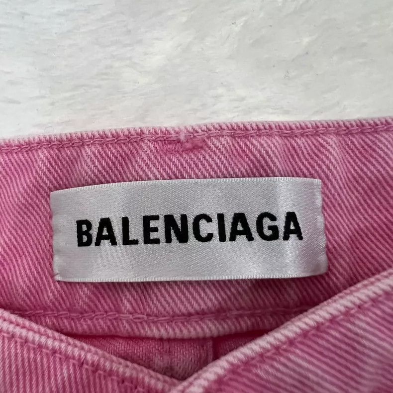 Balenciaga Balenciaga Pink Mini A-Line Denim Skirt - dmc Size US 34 / EU 50 - 3 Thumbnail