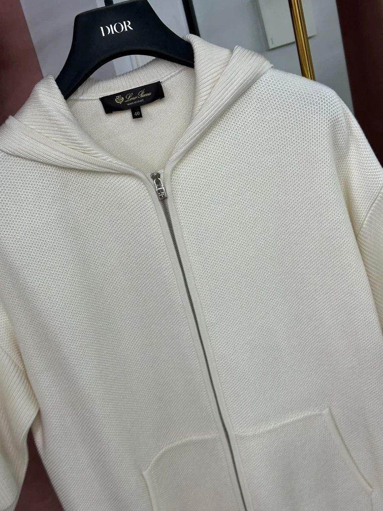 Loro Piana Loro Piana White Hooded Zip Short-Sleeve Top - dmc Size US M / EU 48-50 / 2 - 2 Thumbnail