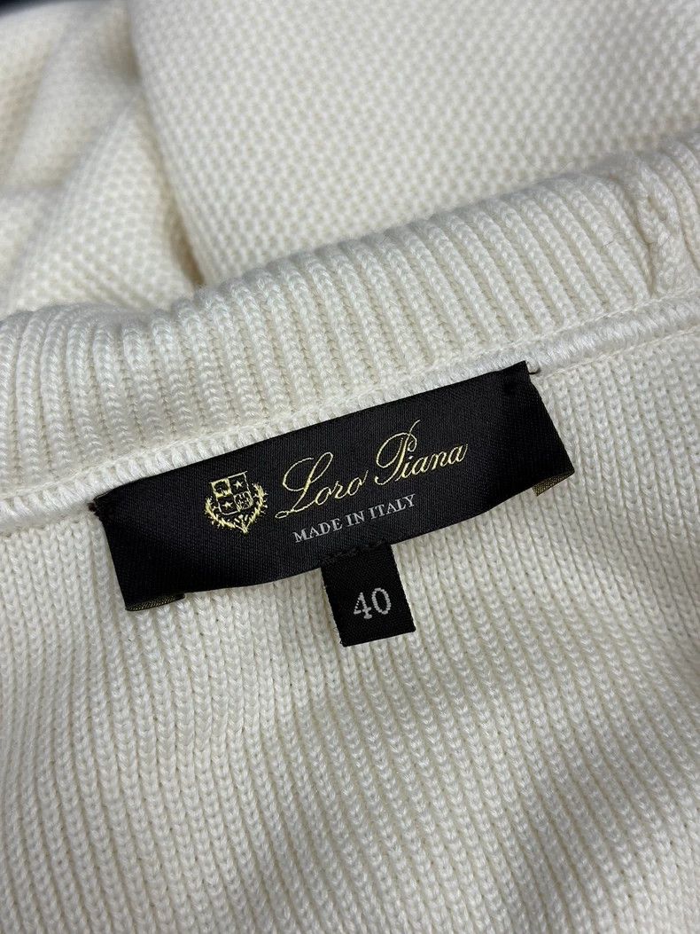Loro Piana Loro Piana White Hooded Zip Short-Sleeve Top - dmc Size US M / EU 48-50 / 2 - 5 Thumbnail