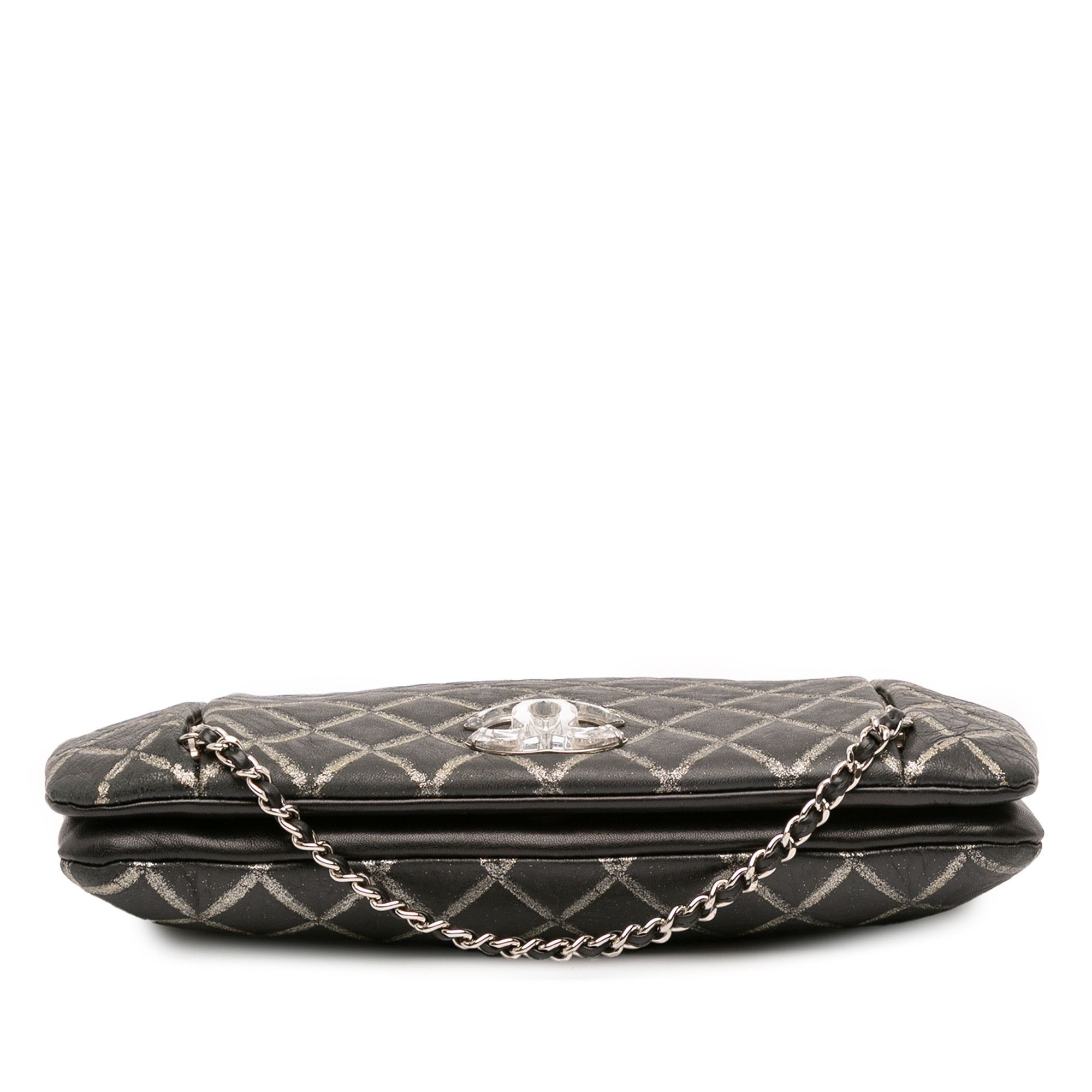 Chanel Chanel Quilted Metallic Distressed Lambskin CC Crystal Flap Size ONE SIZE - 3 Thumbnail